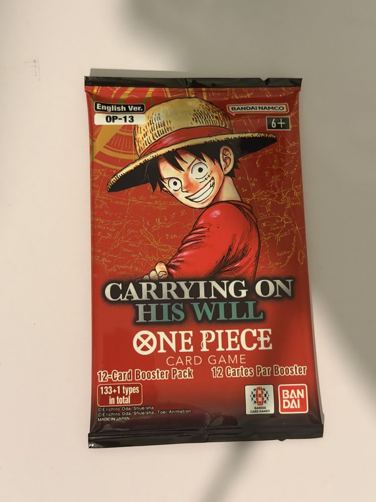 One Piece Carrying On His Will Card Game Booster Pack